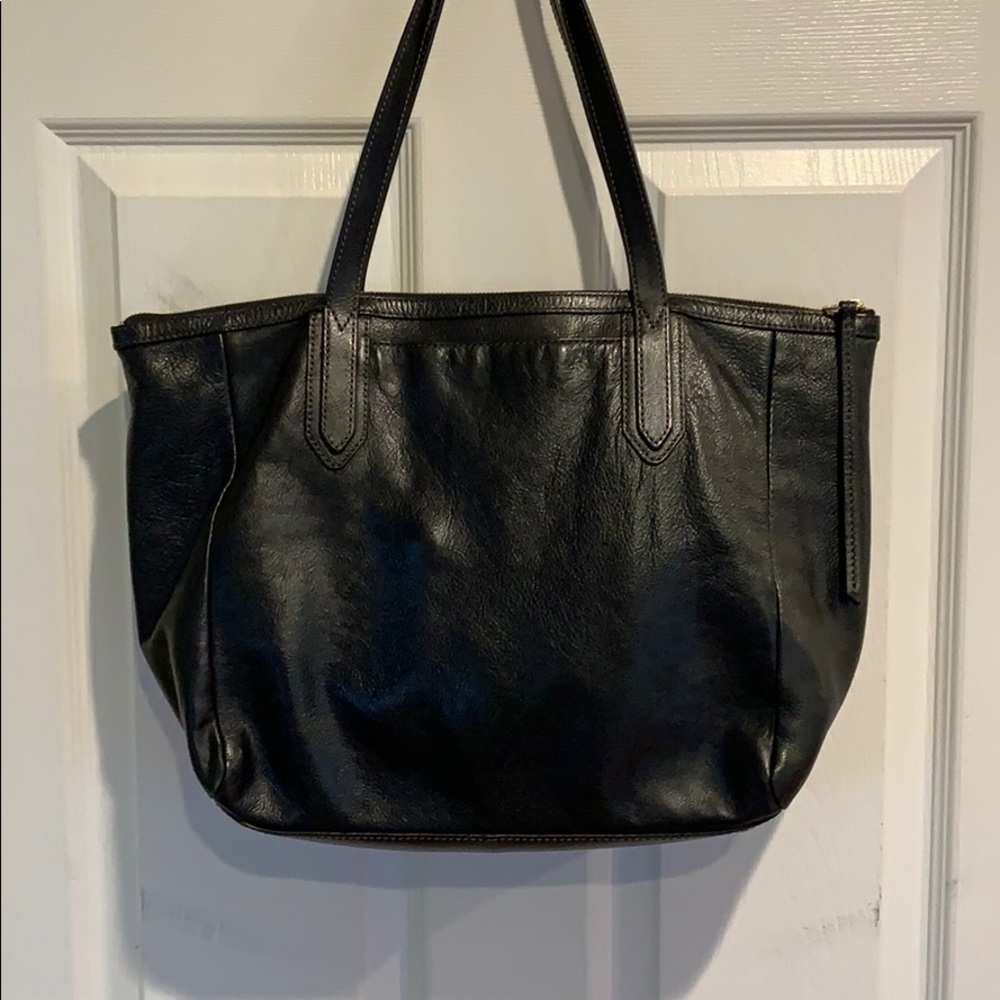 Fossil Black Leather Tote Bag - Picture 4 of 7